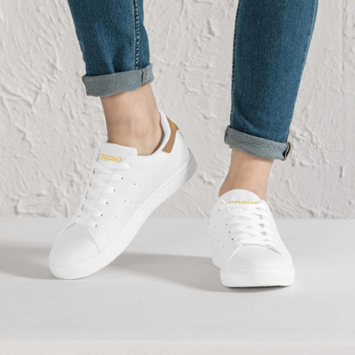 crake rion low white signature high performance sneakers for men and women