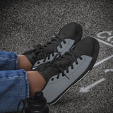 Crake High Top Grey laced high top plain color canvas shoes at RM MYR289