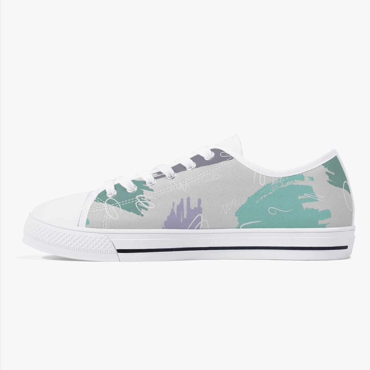 Crake Low Top Peters Painting 2 laced custom prints canvas shoes