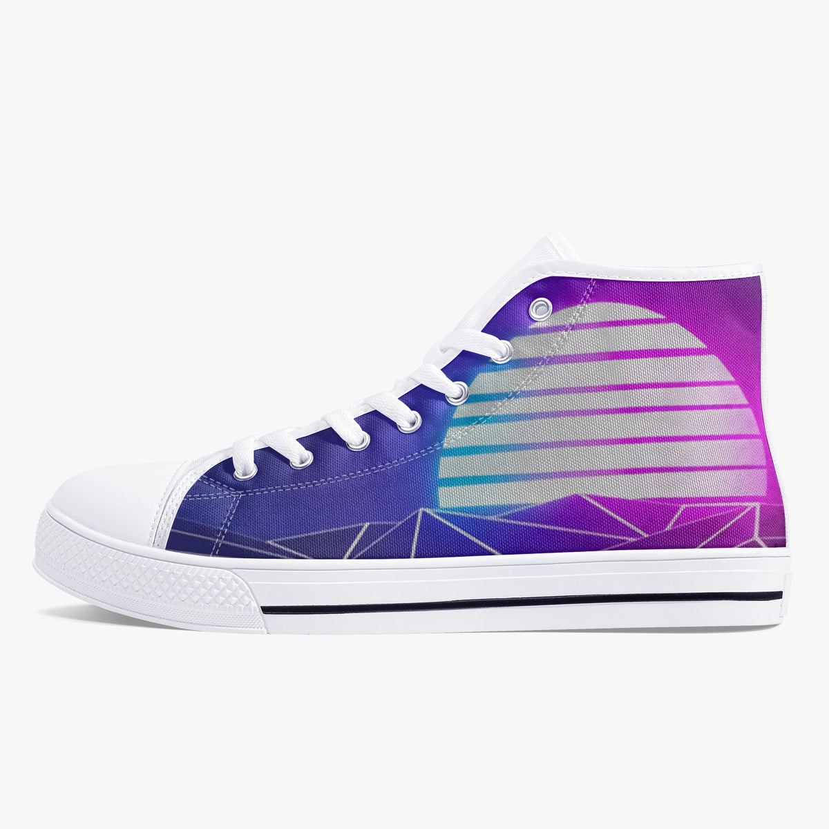 Crake High Top Chrissie laced custom prints canvas shoes