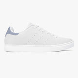 Crake Frida - Grey laced minimalist unisex white sneakers at RM MYR289