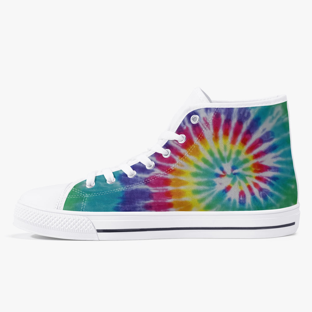 Crake High Top Abstract Water Ink laced custom prints canvas shoes