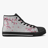 Crake High Top Sakura Tree Grey laced custom prints canvas shoes at RM MYR289