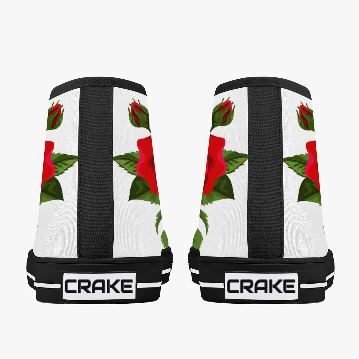 Crake High Top Amya Rose laced custom prints canvas shoes