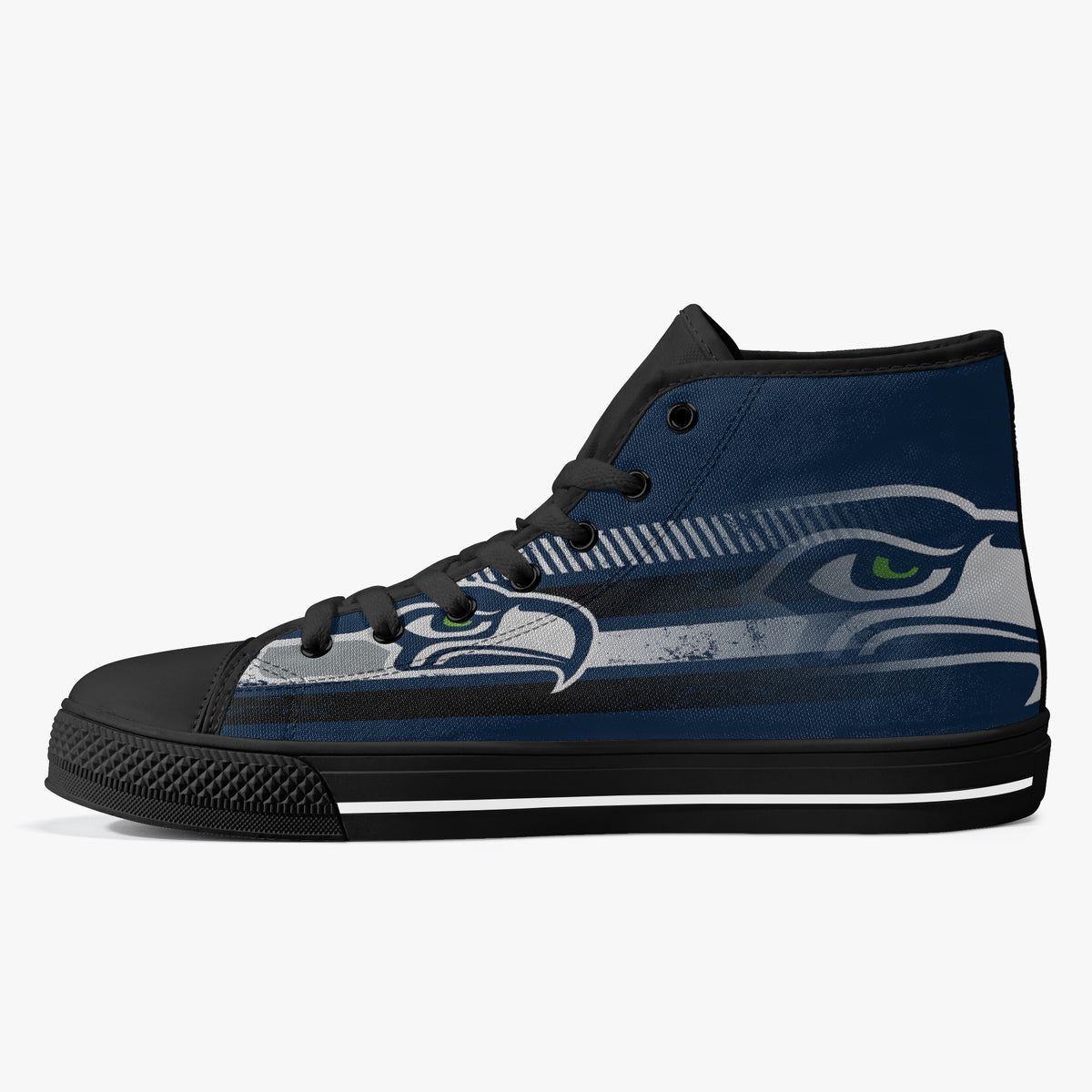 Crake High Top Bald Eagle laced custom prints canvas shoes