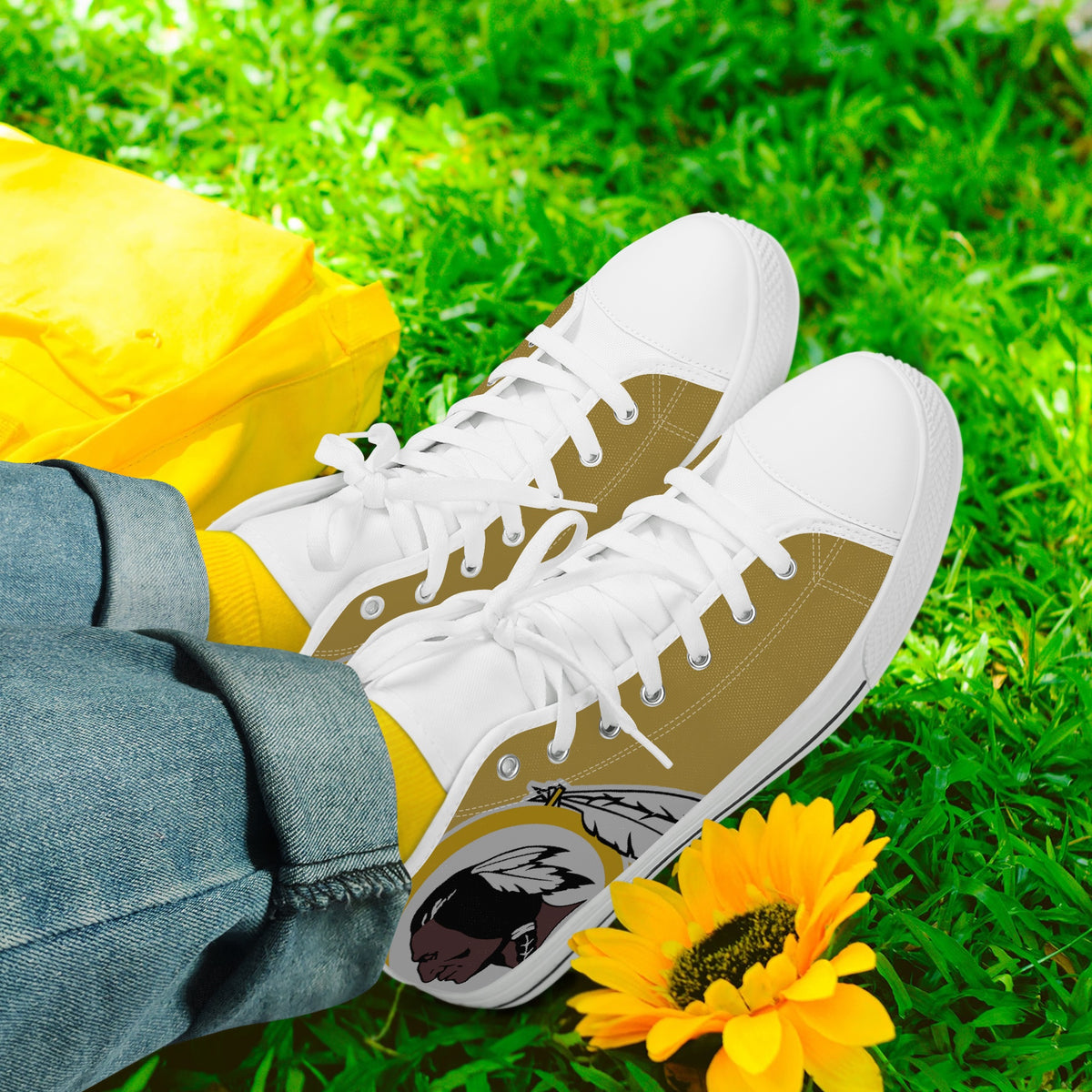 Crake High Top Apache laced custom prints canvas shoes