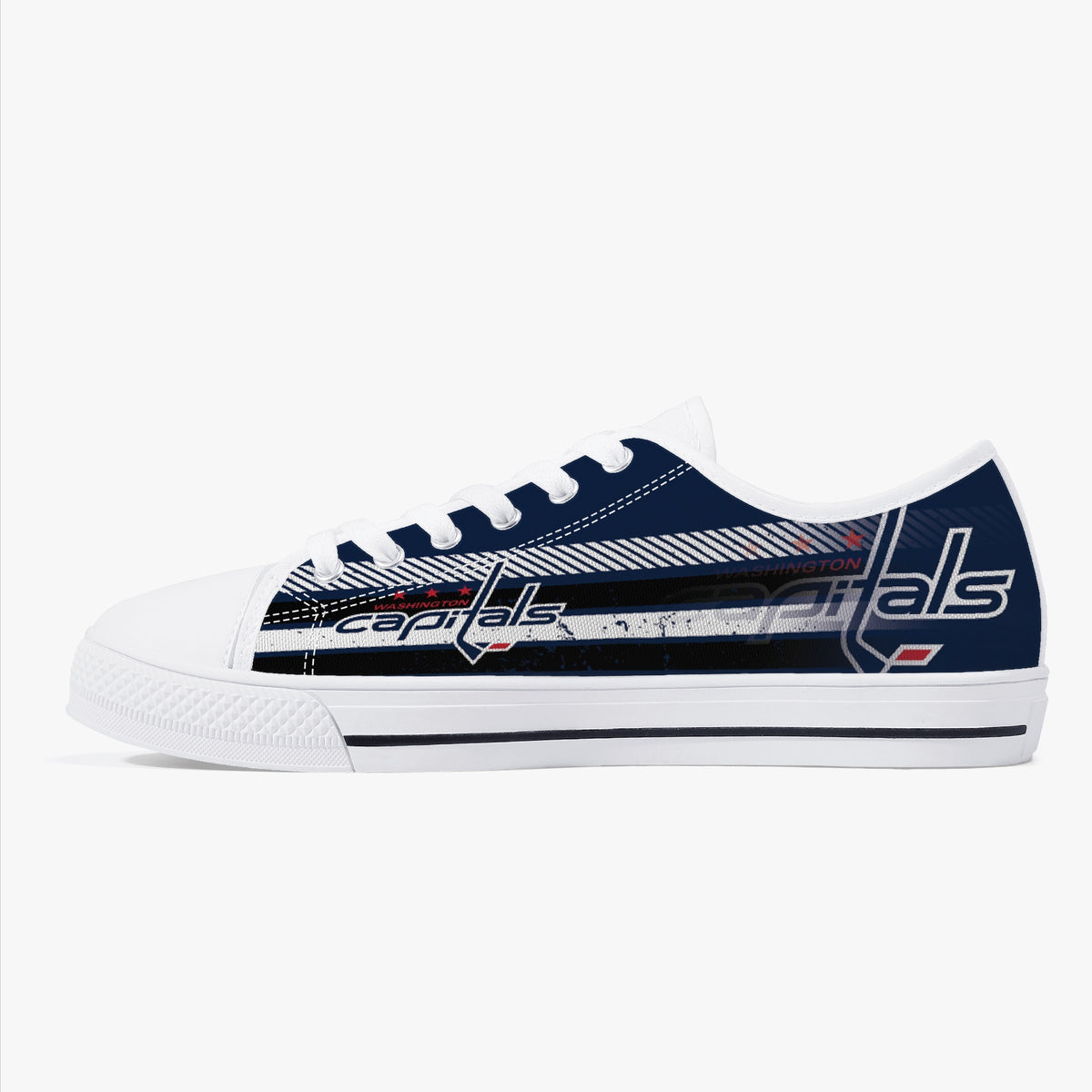 Crake Low Top Capitals laced custom prints canvas shoes