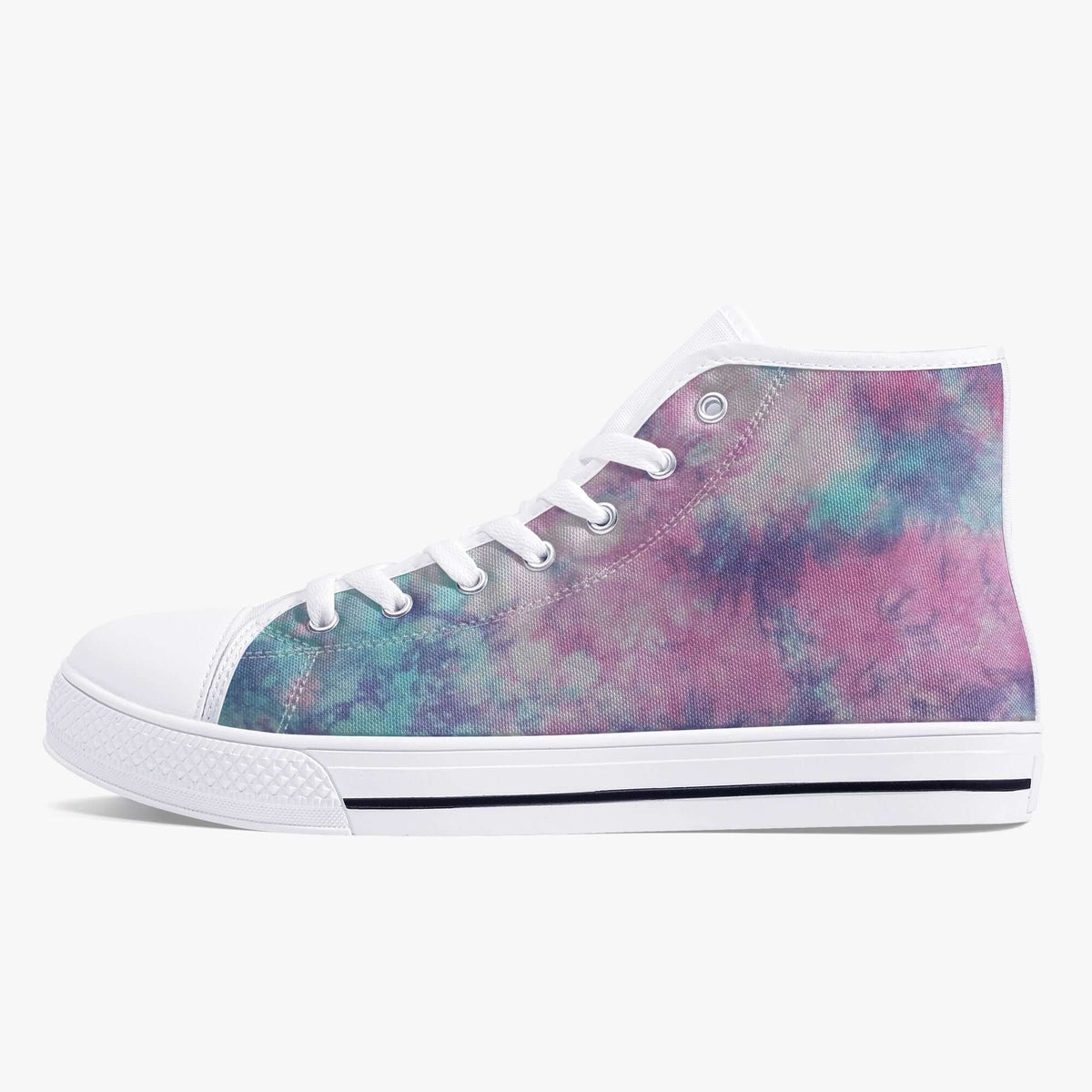Crake High Top Abstract Water Ink laced custom prints canvas shoes