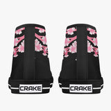 Crake High Top Sakura Black Tree laced custom prints canvas shoes at RM MYR289