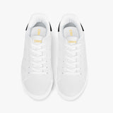 Crake Frida - Charcoal laced minimalist unisex white sneakers at RM MYR289