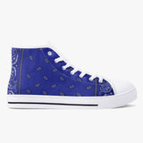 Crake High Top Blue Drips laced custom prints canvas shoes at RM MYR289