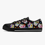 Crake Low Top Fancy Skulls laced custom prints canvas shoes at RM MYR289