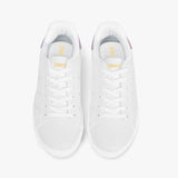 Crake Frida - Grape laced minimalist unisex white sneakers at RM MYR289