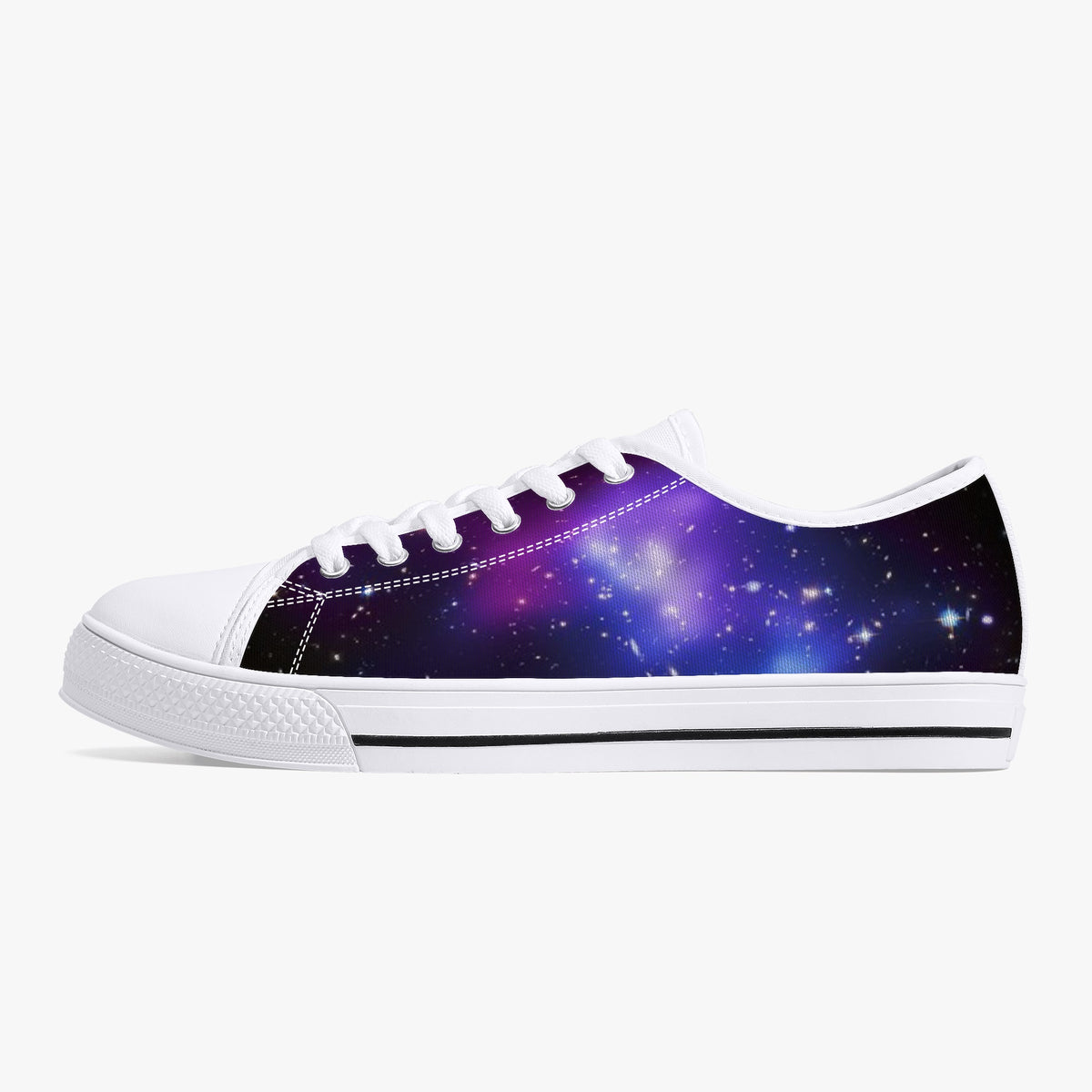 Crake Low Top Galaxy laced custom prints canvas shoes