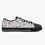 Crake Low Top Smiley Cats laced custom prints canvas shoes at RM MYR289