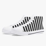 Crake High Top Black Stripes laced custom prints canvas shoes at RM MYR289