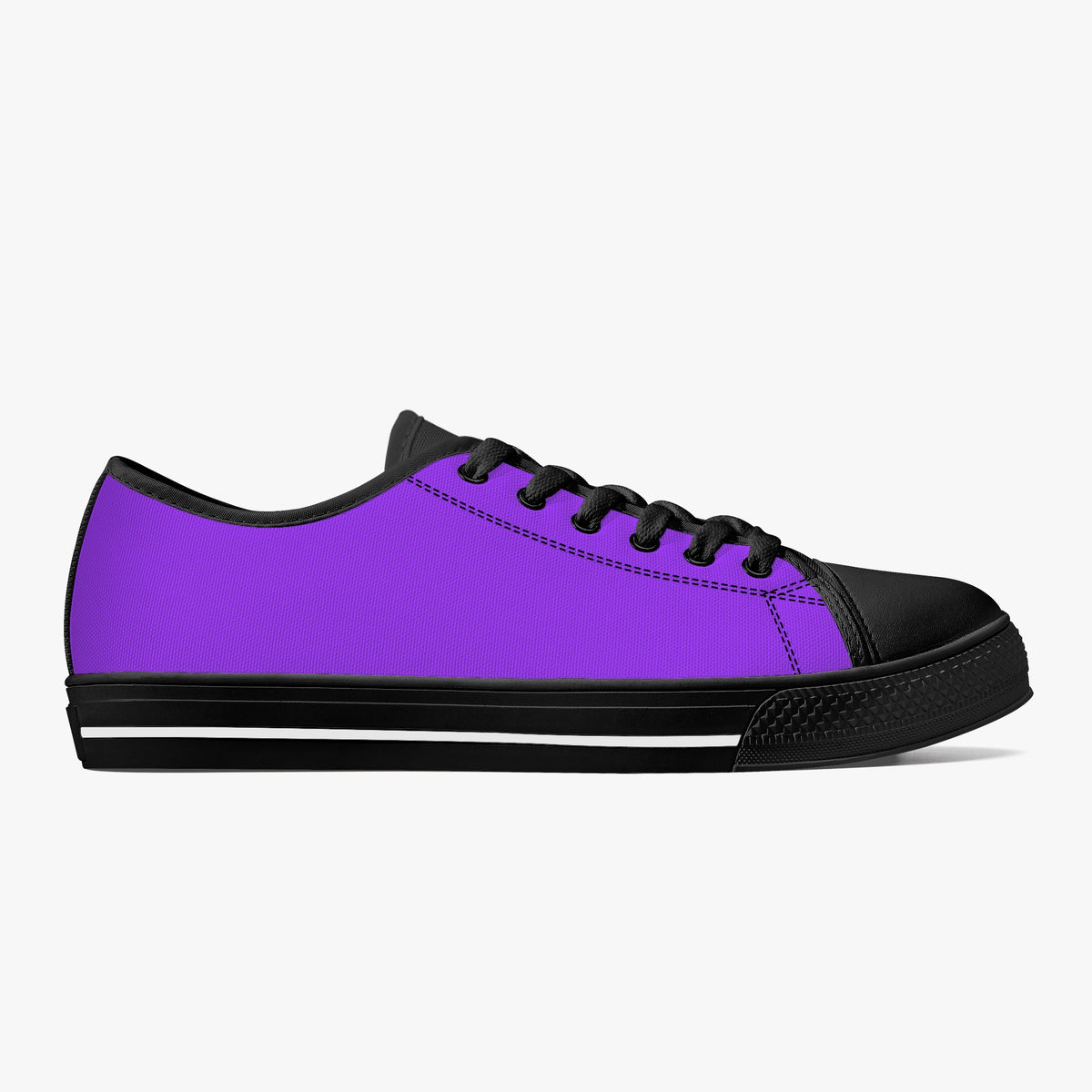 Crake Low Top Purple laced low top plain color canvas shoes