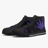 Crake High Top Purple Maple Leaf laced custom prints canvas shoes at RM MYR289