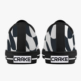 Crake Low Top Black and White laced custom prints canvas shoes at RM MYR289