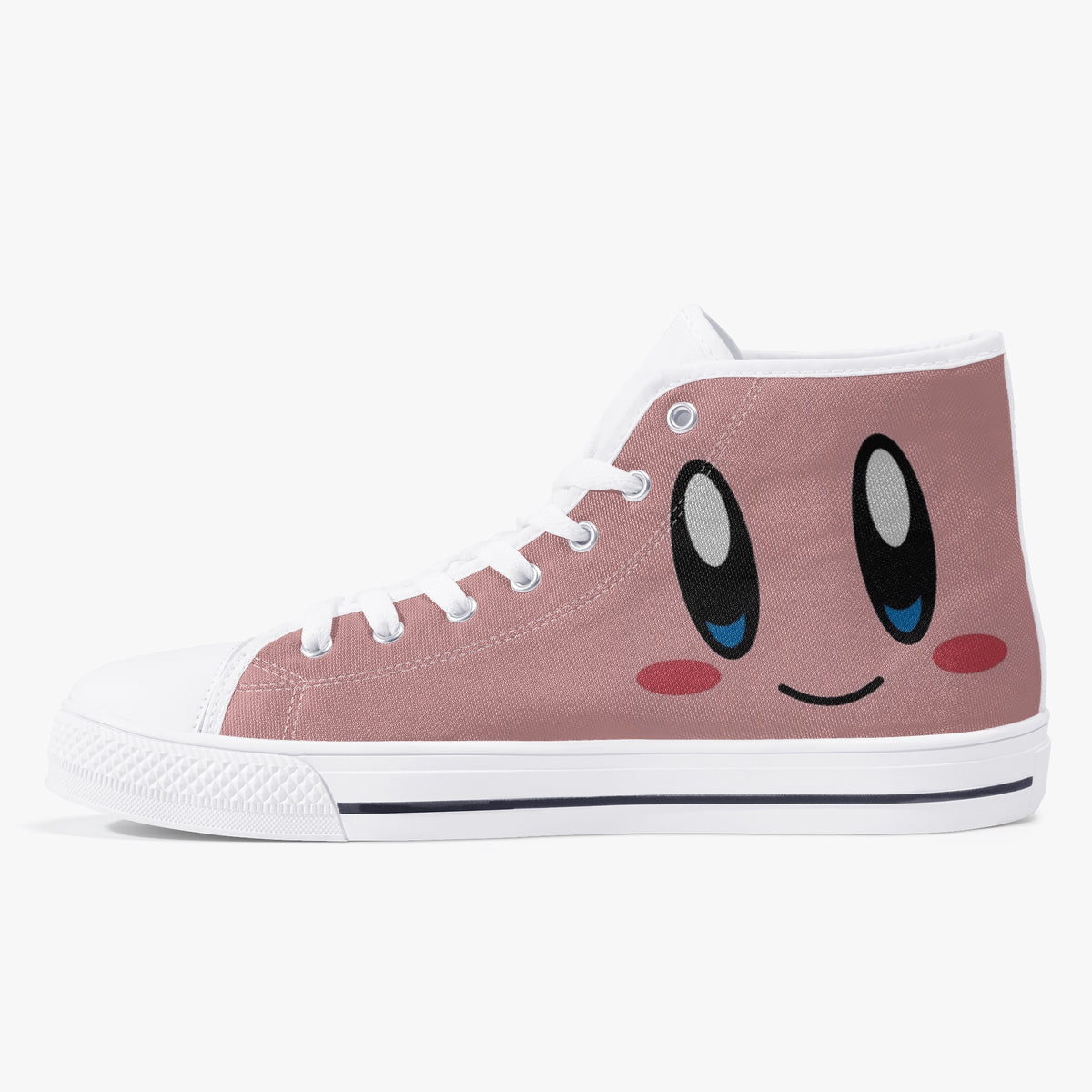 Crake High Top Smiley Face laced custom prints canvas shoes