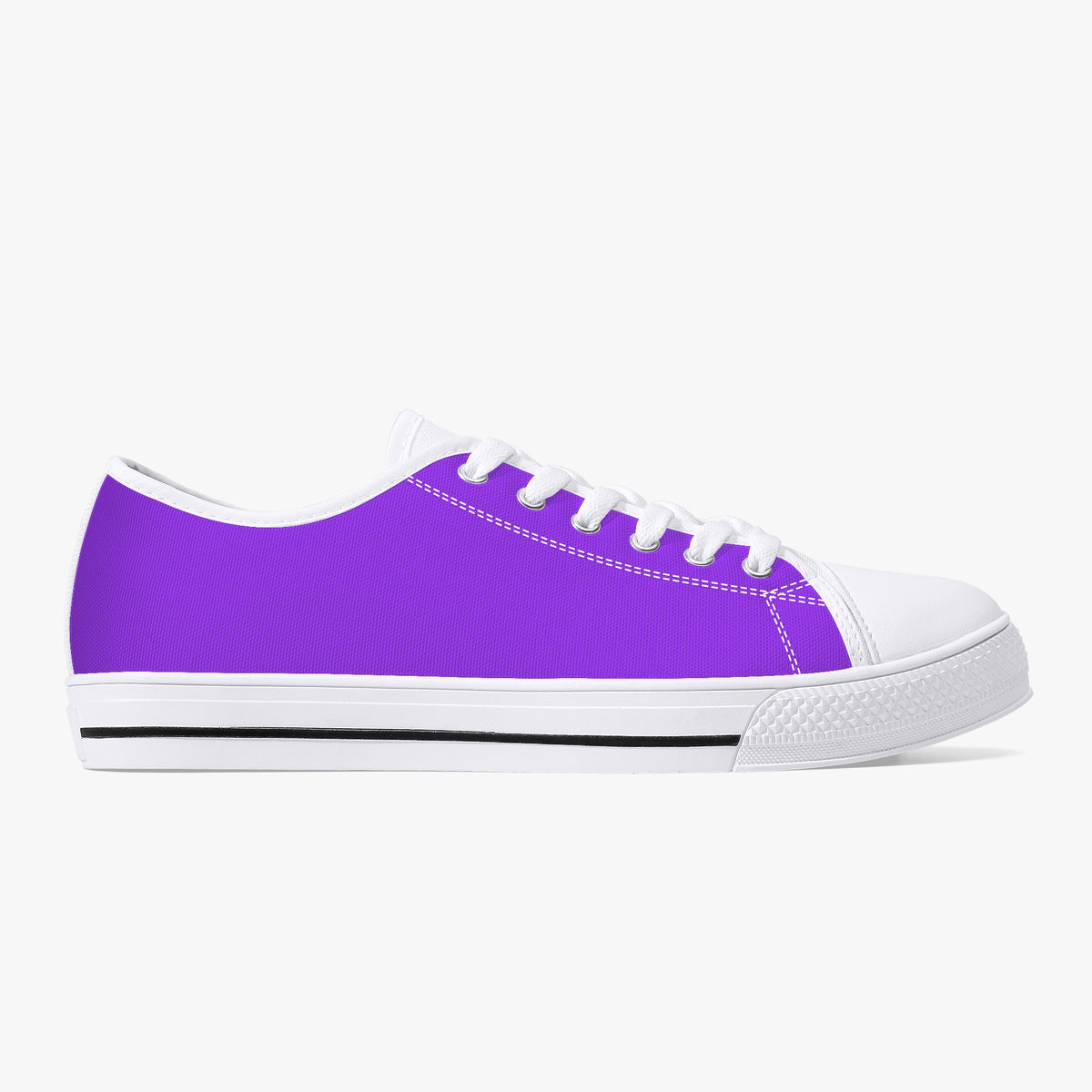 Crake Low Top Purple laced low top plain color canvas shoes