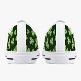 Crake Low Top 4 leaf clovers 2 laced custom prints canvas shoes at RM MYR289