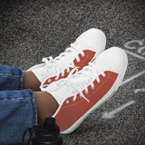 Crake High Top Orange laced custom prints canvas shoes at RM MYR289