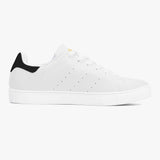 Crake Frida - Charcoal laced minimalist unisex white sneakers at RM MYR289