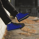Crake High Top Blue Drips laced custom prints canvas shoes at RM MYR289