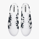 Crake Low Top Black and White laced custom prints canvas shoes at RM MYR289