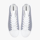 Crake High Top Grey Stripes laced custom prints canvas shoes at RM MYR289