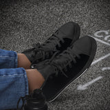 Crake High Top Black laced high top plain color canvas shoes at RM MYR289