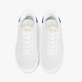 Crake Frida - Navy laced minimalist unisex white sneakers at RM MYR289