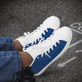 Crake High Top Blue laced high top plain color canvas shoes at RM MYR289