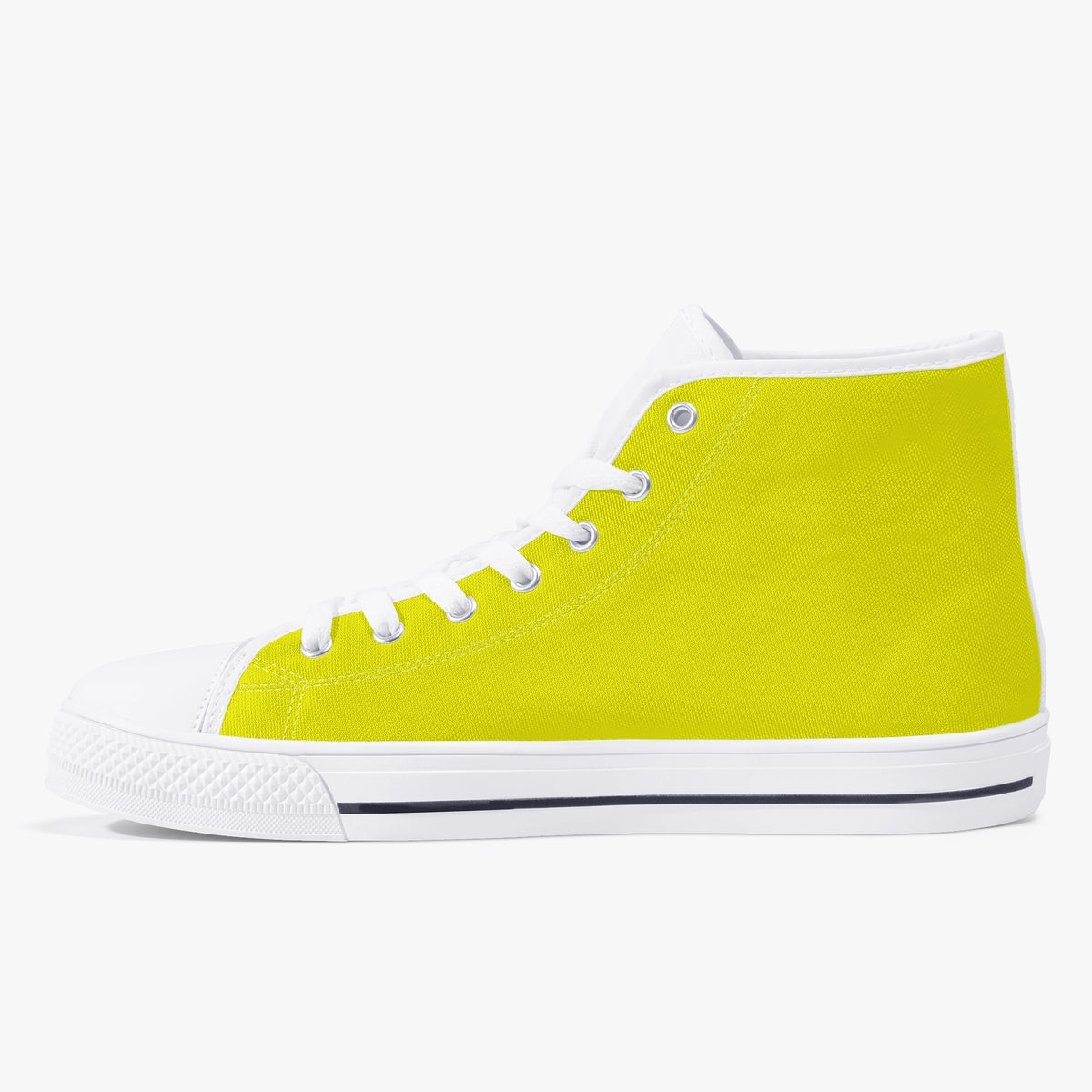 Crake High Top Lemon laced high top plain color canvas shoes