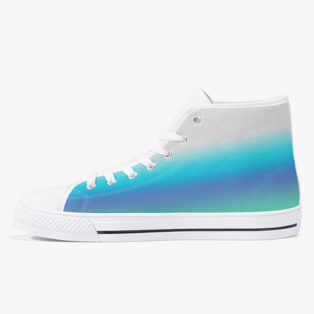 Crake High Top Sky and Sea laced custom prints canvas shoes