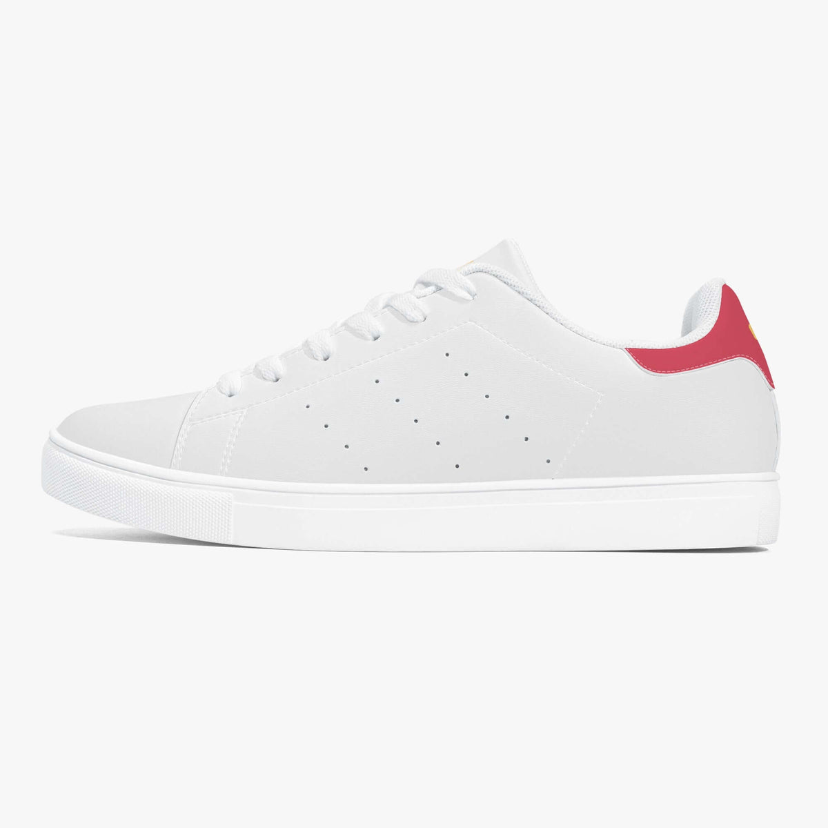 Crake Frida - Chili laced minimalist unisex white sneakers