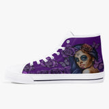 Crake High Top Purple Rose laced custom prints canvas shoes at RM MYR289