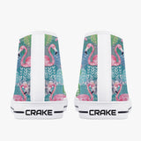 Crake High Top Flamingos 2 laced custom prints canvas shoes at RM MYR289