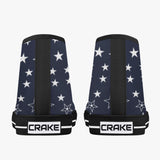 Crake High Top White Stars laced custom prints canvas shoes at RM MYR289