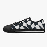 Crake Low Top Black and White laced custom prints canvas shoes at RM MYR289