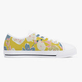 Crake Low Top Flower Painting laced custom prints canvas shoes at RM MYR289