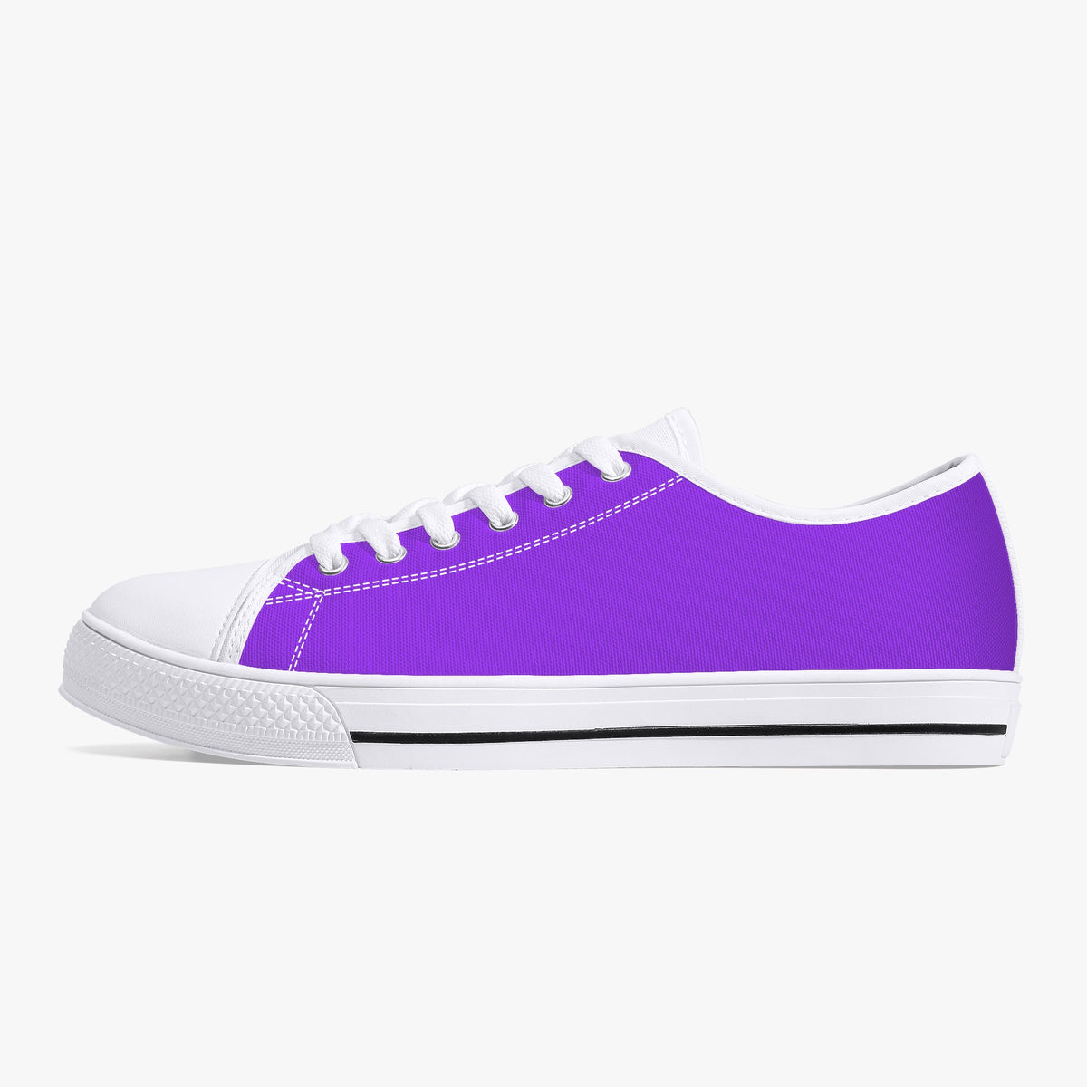 Crake Low Top Purple laced low top plain color canvas shoes