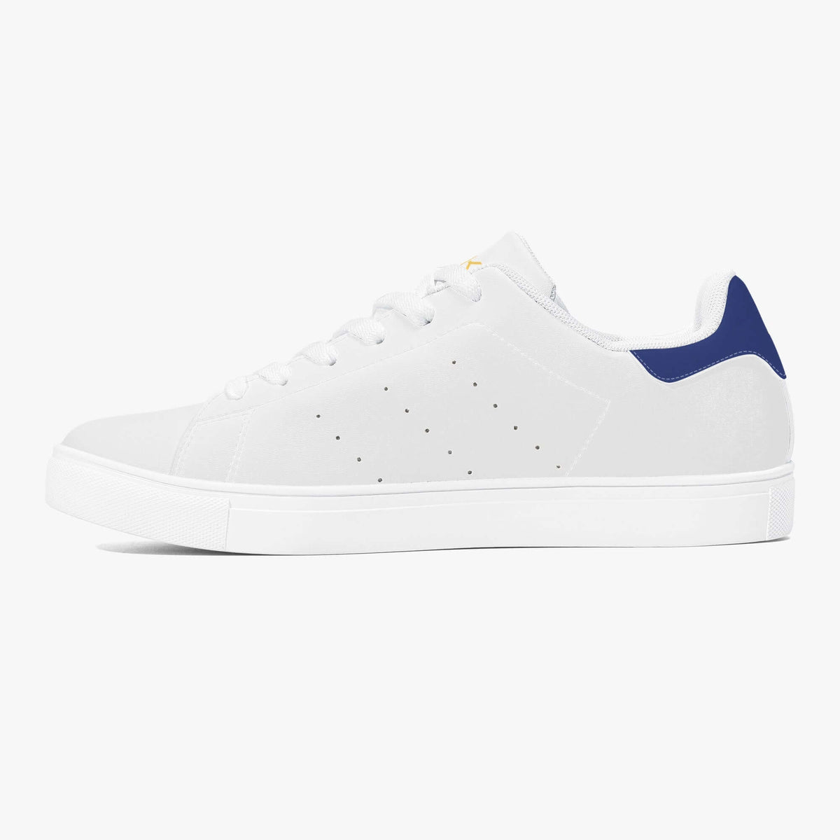 Crake Frida - Navy laced minimalist unisex white sneakers