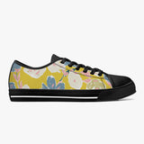 Crake Low Top Flower Painting laced custom prints canvas shoes at RM MYR289