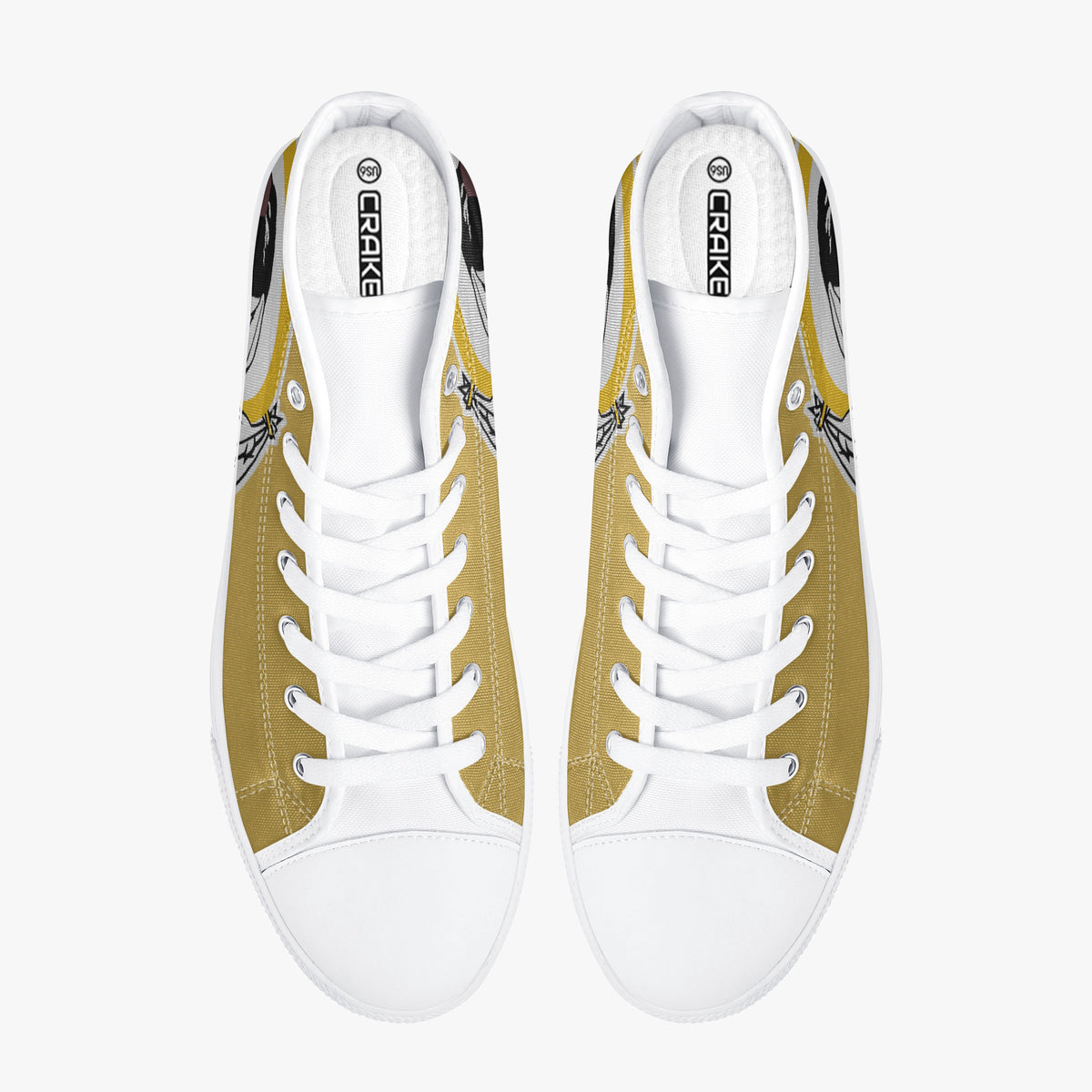 Crake High Top Apache laced custom prints canvas shoes