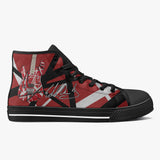 Crake High Top Red Guitar laced custom prints canvas shoes at RM MYR289