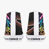 Crake High Top Abstract Graffiti laced custom prints canvas shoes at RM MYR289