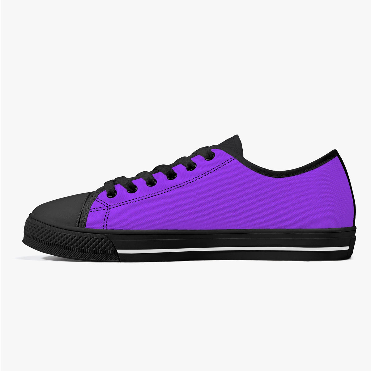 Crake Low Top Purple laced low top plain color canvas shoes