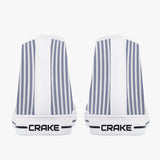 Crake High Top Grey Stripes laced custom prints canvas shoes at RM MYR289